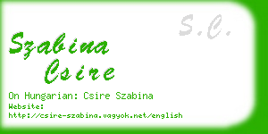 szabina csire business card